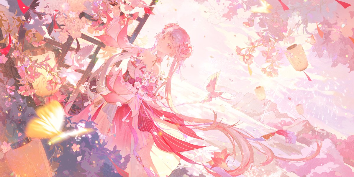 #WutheringWaves #Wuwafanart #Jinhsi #鳴潮 #今汐 为今汐新皮肤画了贺图！是粉粉的桃花宝宝🥰🌸🌸🌸