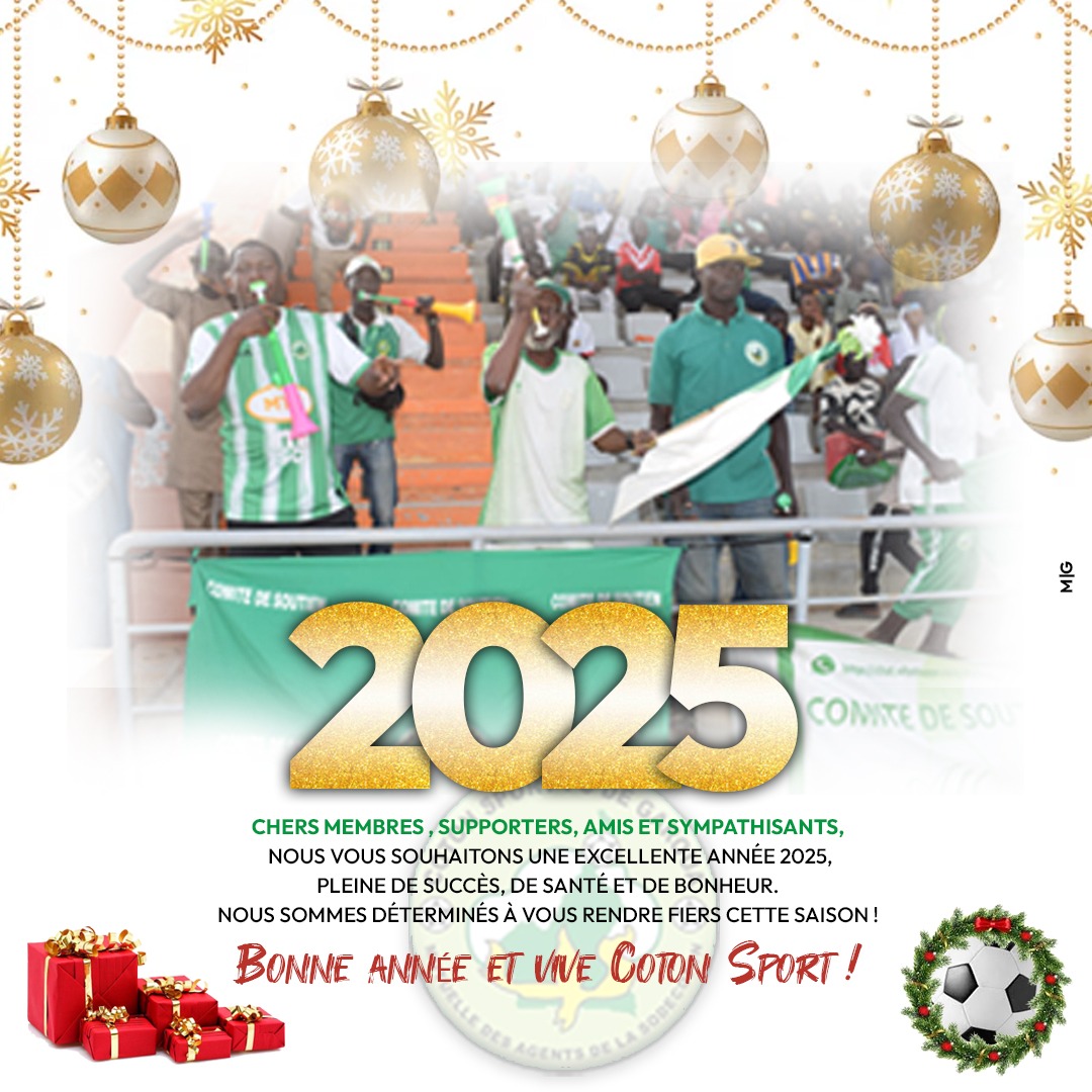 Chers membres , supporters, amis et sympathisants,
 
Nous vous souhaitons une excellente année 2025, pleine de succès, de santé et de bonheur. Nous sommes déterminés à revenir au devant de la scène cette saison !

Bonne année 2025.