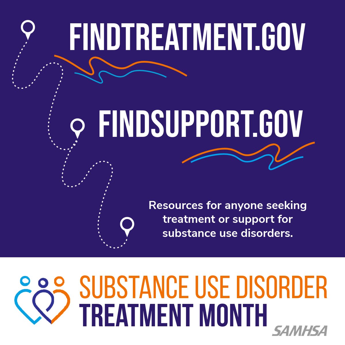 Join us as we recognize the first national Substance Use Disorder Treatment Month. Help raise awareness and share resources that connect people to the treatment they might need: ow.ly/6VTe50UtwCU