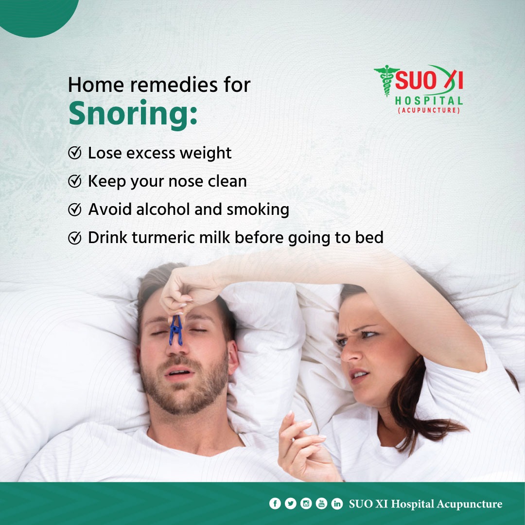 SUOXIHospital's tweet image. Home remedies for snoring:

#snoring #snoringsolutions #snoringrelief #sleepproblems #therapy #insomnia #acupuncture #suoxihospital