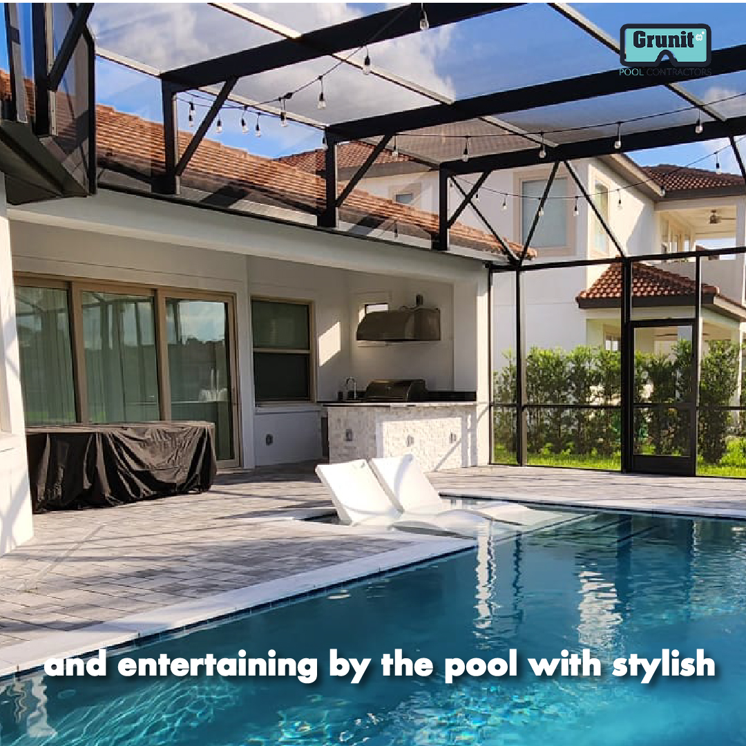 PoolsGrunit's tweet photo. Outdoor Kitchen for Ultimate Entertainment 🍽️
Take your outdoor living to the next level with a custom outdoor kitchen by Grunit. Enjoy cooking and entertaining by the pool with top-of-the-line appliances, stylish countertops, and a setup that fits your lifestyle. https://t.co/PkUcssynSd