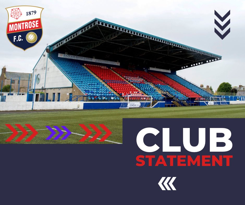 CLUB STATEMENT

Given concerns expressed via various social media channels and forums, regarding the financial situation of Montrose FC, the Club has issued the following statement montrosefc.co.uk/2025/01/02/clu…
