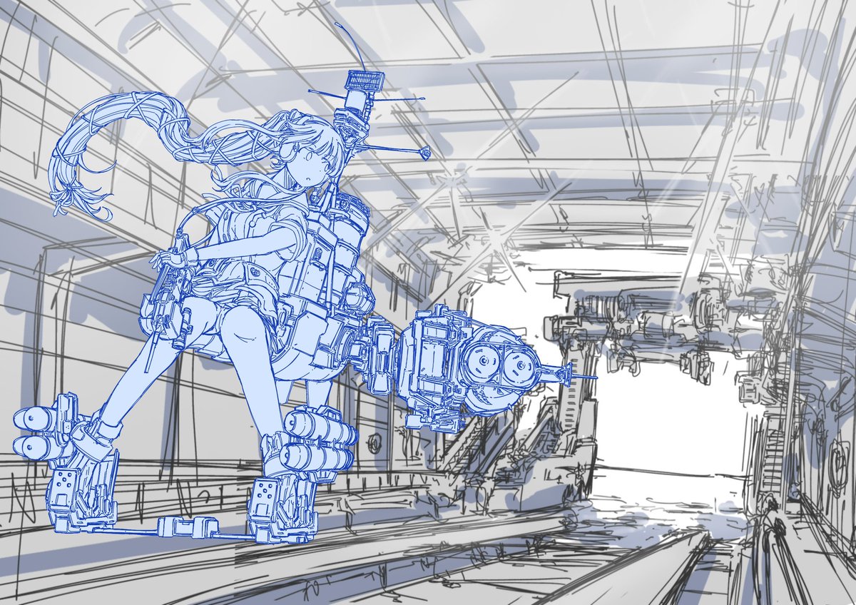 f2173's tweet photo. 待葉さん記事挿絵の由良さんとえりものラフ。
やはりえりも、事前のやり取りでも居住性やべーという見解で一致した。 https://t.co/DMru6b8noX