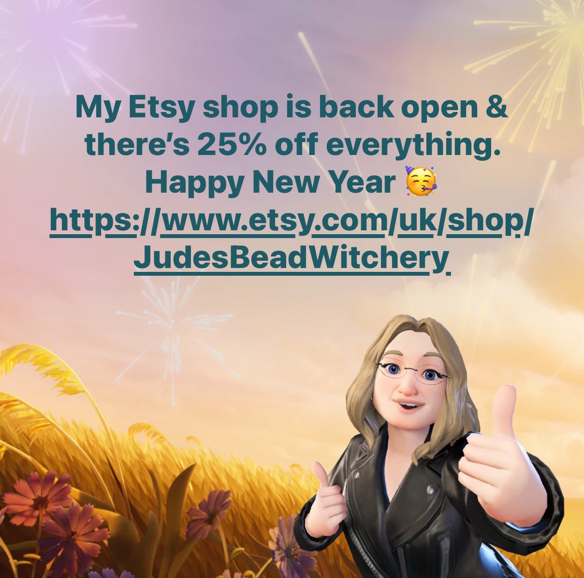 My Etsy shop is back open &amp; there’s 25% off everything. Happy New Year 🥳 
etsy.com/uk/shop/JudesB…