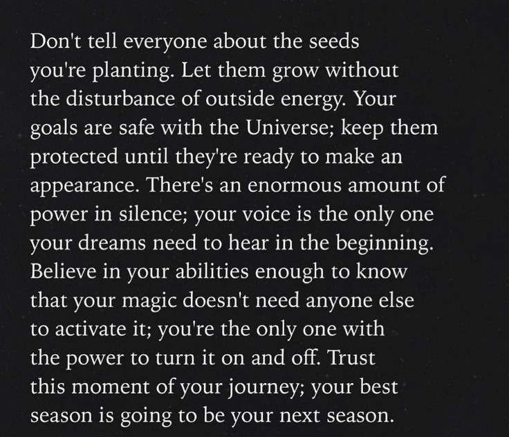 Just grow in private.
