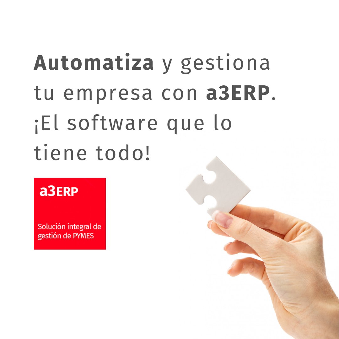 Creinsa's tweet image. Automatiza y gestiona tu empresa con a3ERP, la pieza clave para un negocio completamente digitalizado. 🧩💼 ¡El software que lo tiene todo para impulsar tu éxito! 🚀 #a3ERP #a3software
bit.ly/4200i0q