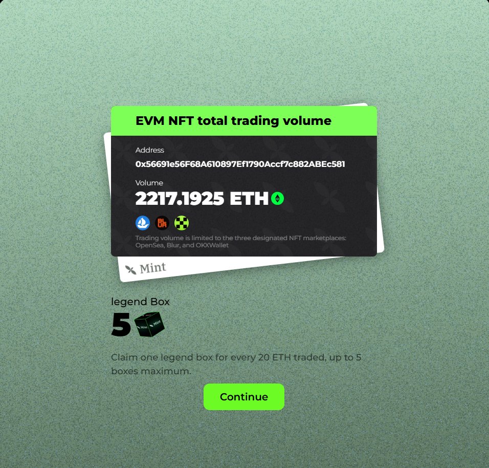 IDK bro i like jpegs

I’m joining the 'NFT Legends Season' by <a href="/Mint_Blockchain/">Mint</a> and claim my share of 1% $MINT supply. Just grabbed 19 NFT Legend Boxes! 🍀✨ 

Check your eligibility and claim yours here: mintchain.io/airdrop/nft-le…