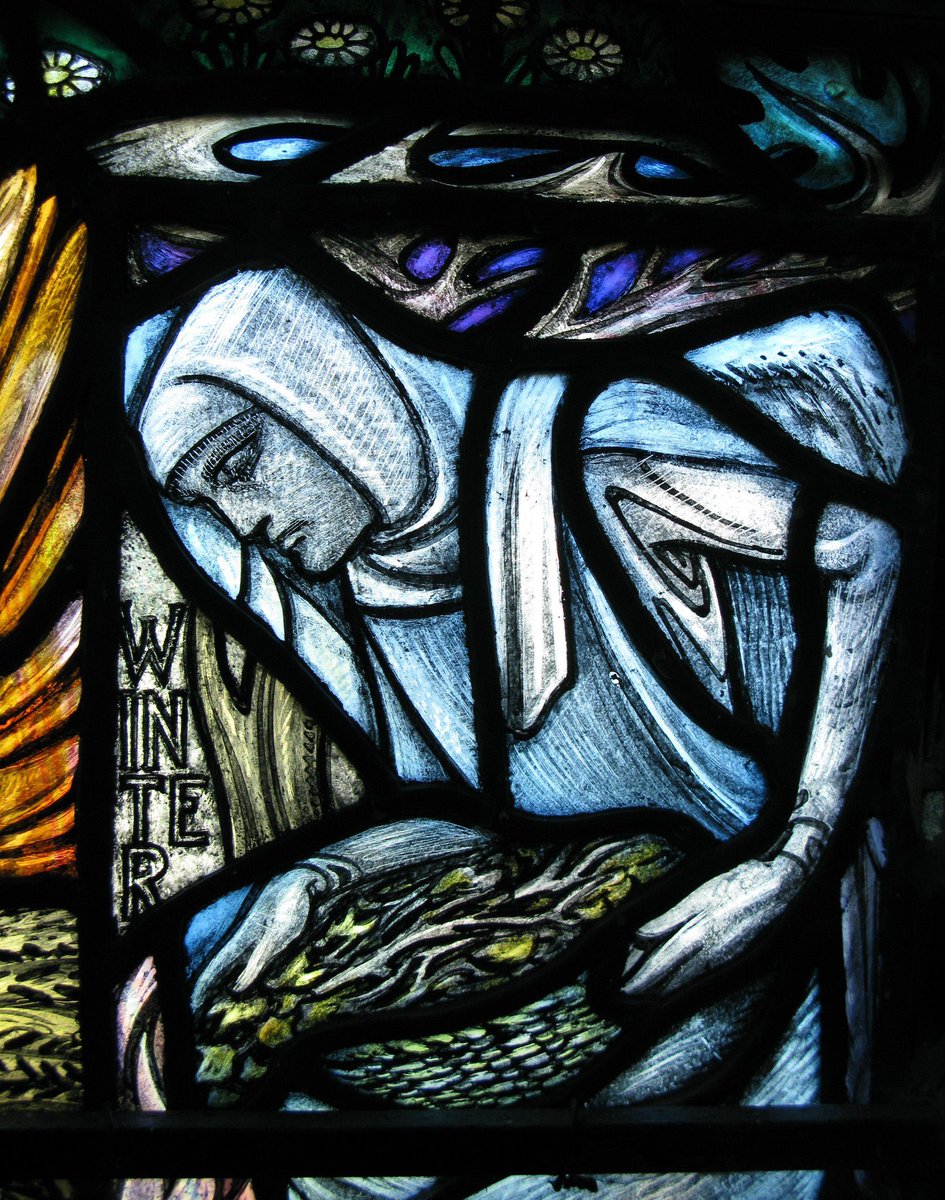 WINTER ❄️ in #StainedGlass by #DouglasStrachan ~ a detail from Colmonell Church <a href="/VisitScotland/">VisitScotland</a> 
Stay warm! ✨#glasspainting <a href="/ArtGuideAlex/">Alexandra Epps</a> <a href="/emeraldthiele/">Madeleine Emerald 🐞</a> <a href="/MeredithCatrin/">Catrin Meredith</a> <a href="/CathyRLowe/">CatherineRosamundLowe</a> <a href="/Val_Bold/">Dr Valentina Bold FSA Scot</a> <a href="/ArchHFundScot/">The Architectural Heritage Fund (Scotland)</a> <a href="/heritage_lizzie/">Lizzie Glithero-West</a> <a href="/HistoryMalc/">Malcolm Sinclair ✍️📖</a> <a href="/ianarchiebeck/">Ian Archie Beck</a> <a href="/friendschurches/">Friendless Churches</a> <a href="/pacoulmag/">pacoulmag</a>
