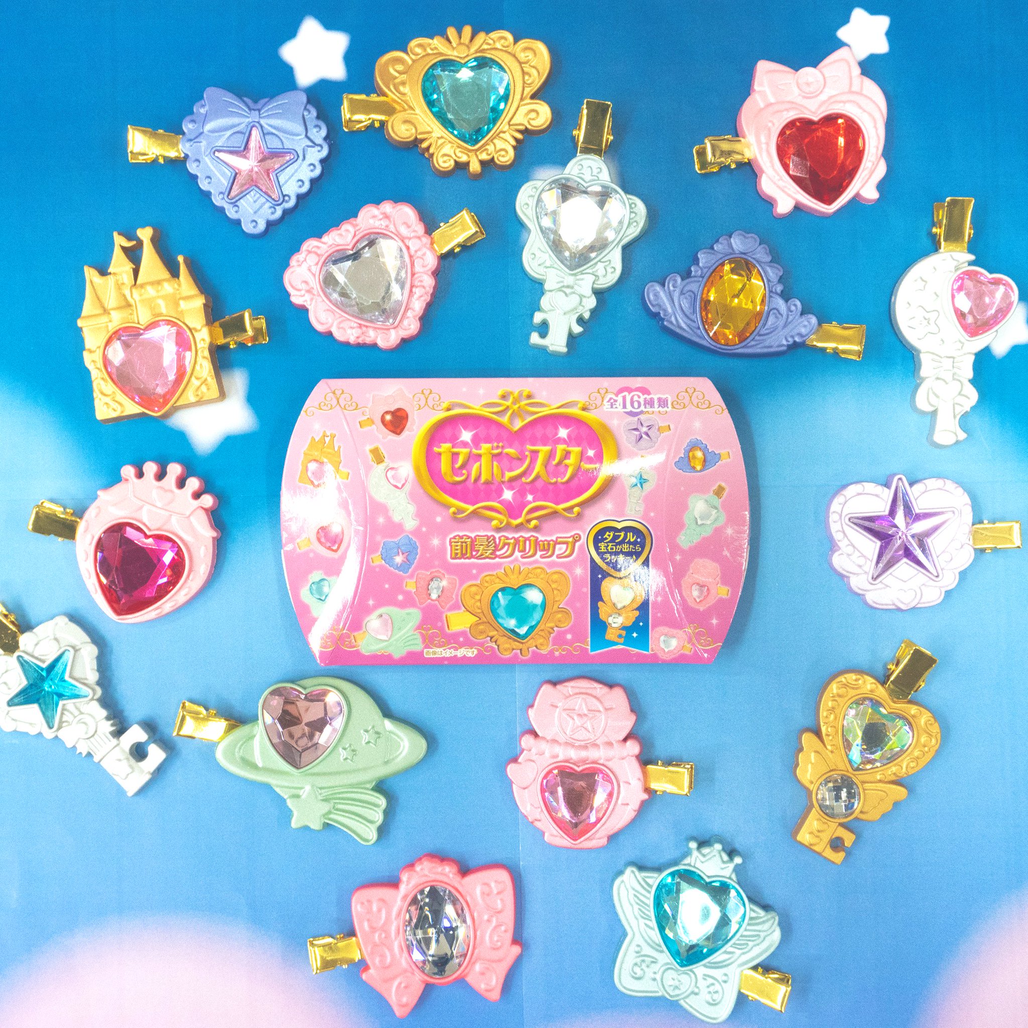 セボンスター　前髪クリップ　16個　1box セボンスター 前髪クリップ【16種/ケース商品】| ビューティー