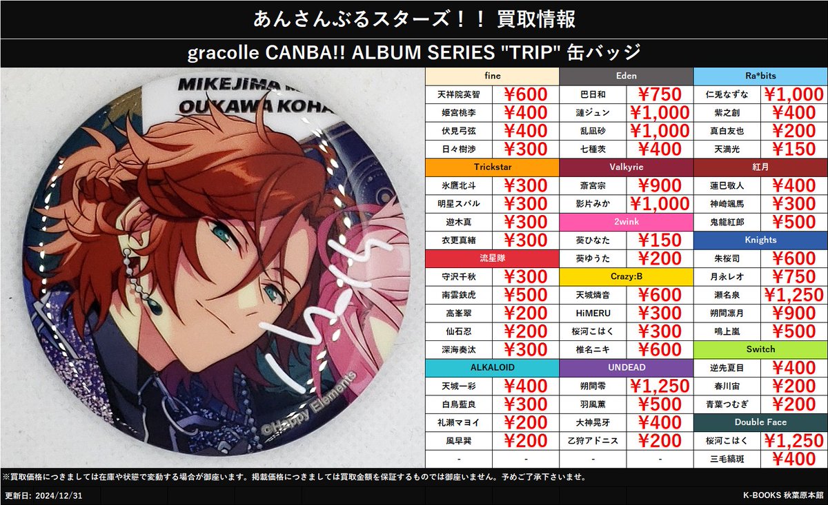 買取情報】 あんスタ gracolle CANBA!! ALBUM SERIES 