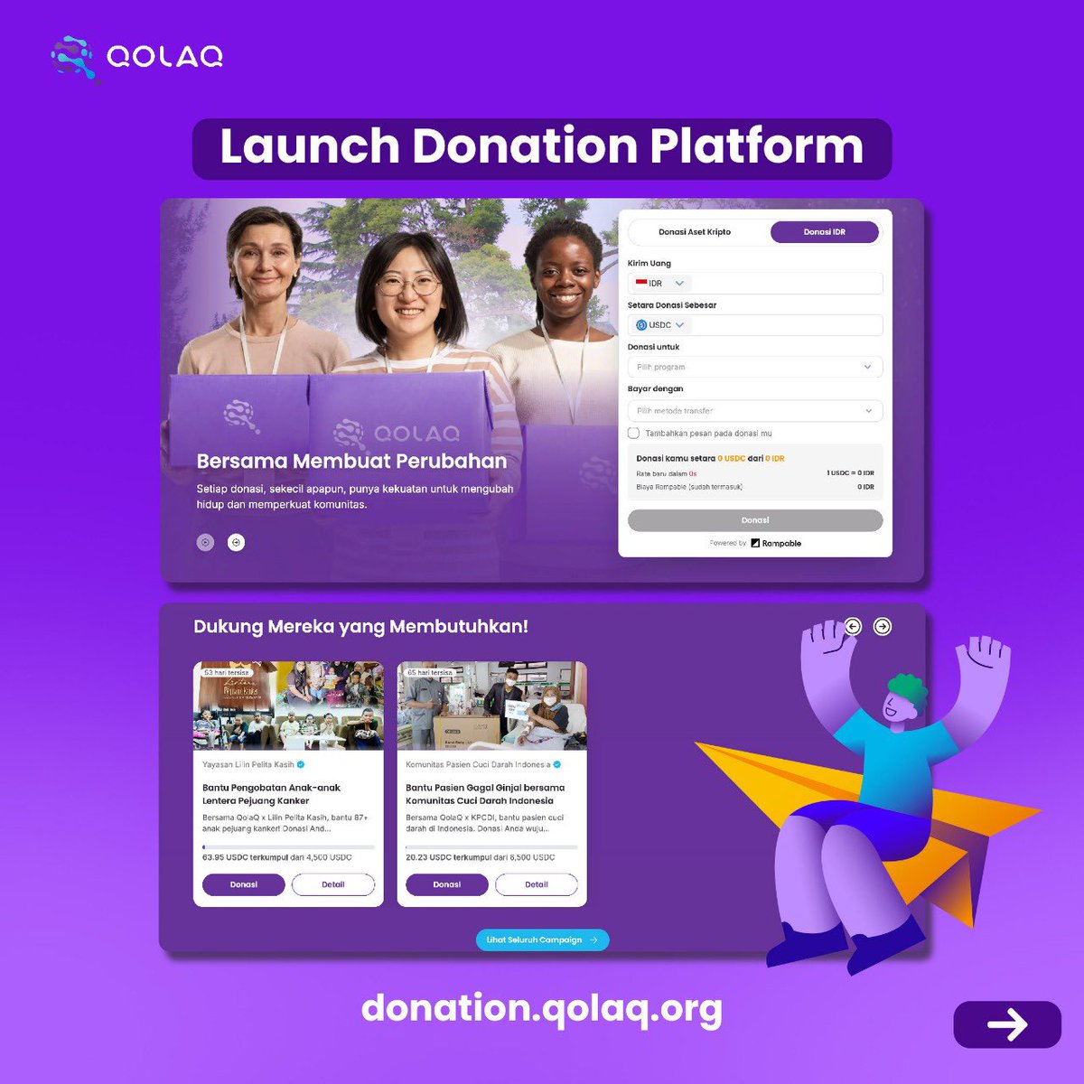 Qolaq_org's tweet image. 1. Launch donation platform ✅
2. Launch Qolaq mobile app✅
3. Collaboration with social foundation✅
4. Web3 for Edu✅

Here’s to an even greater 2025 &amp;amp; to achieving more milestone!🚀🚀
Let’s continue building!

#QolaqImpact #BlockchainForHumanity #Web3ForGood