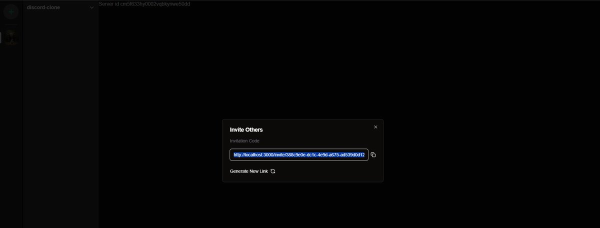 de_V_ara's tweet photo. Day-3 building discord clone. now a user can add invite other user to his server. #DiscordClone, #Nextjs, #TailwindCSS, #NextAuth, #Prisma, #Postgres, #UploadThing, #WebDevelopment, #Frontend, #FullStack https://t.co/1cvFxoXz1Q