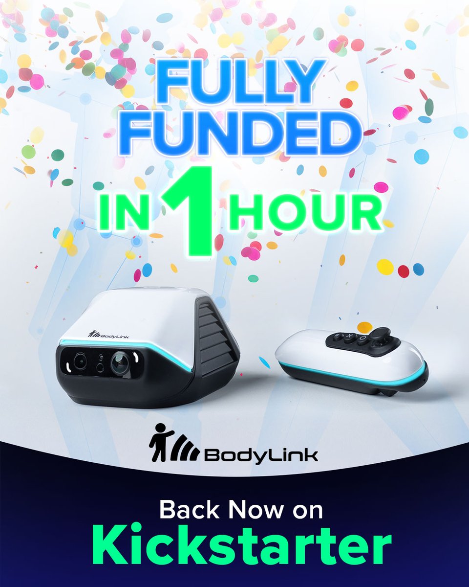 🚀BodyLink fully funded in the first 1 hour on Kickstarter!

This is just the beginning—let’s keep the momentum going and Unlock more cool Stretch Goals coming soon!

Back Now👉kickstarter.com/projects/rebuf…

#BodyLink #Kickstarter #Fitness #Tech #Motiongame #VR