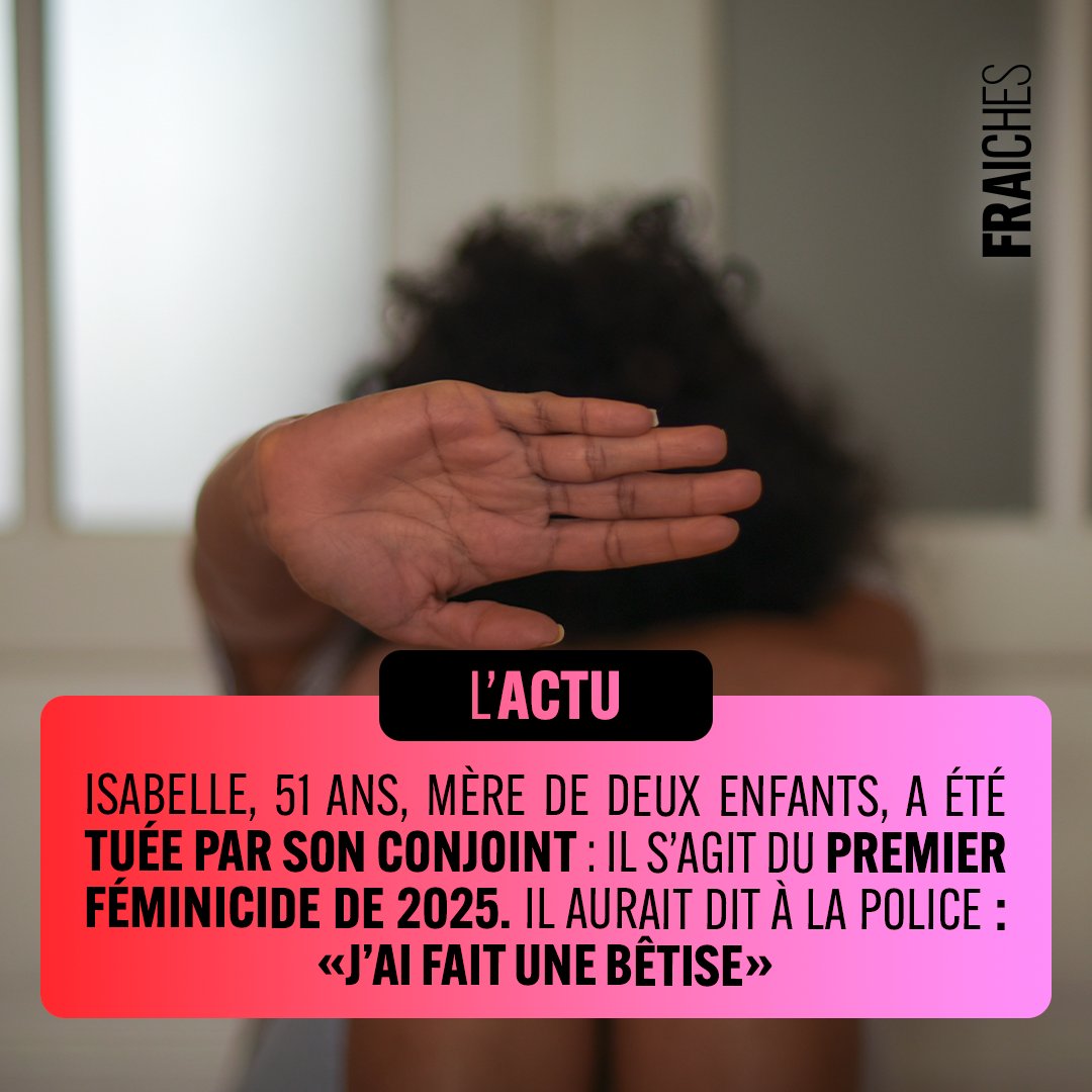 L'ACTU DU JOUR 👇

"Il s'agit du premier féminicide de 2025, déjà un de trop." Une femme est morte à Hautmont (Nord) tuée par son conjoint, annonce mercredi 1er janvier la ministre chargée de l'Egalité femmes-hommes, Aurore Bergé.