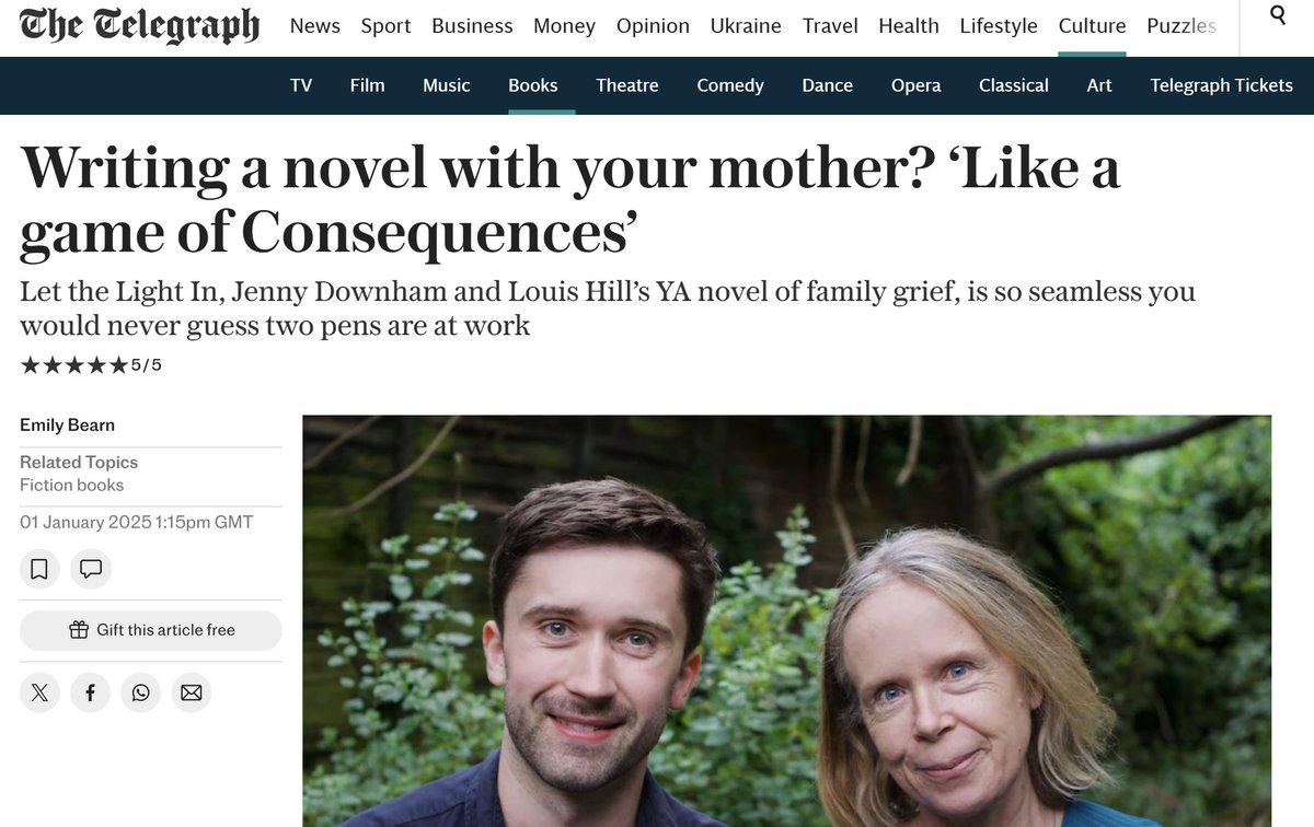 David Fickling Books (@dfb_storyhouse) on Twitter photo Let the Light Out by <a href="/louis_p_hill/">Louis Hill</a> and Jenny Downham comes out TODAY and if you didn't already have a reason to get your hands on it why not check out this 5 star review from The Telegraph's Emily Bearn!
telegraph.co.uk/books/childrenโฆ Let the Light Out by <a href="/louis_p_hill/">Louis Hill</a> and Jenny Downham comes out TODAY and if you didn't already have a reason to get your hands on it why not check out this 5 star review from The Telegraph's Emily Bearn!
telegraph.co.uk/books/childrenโฆ