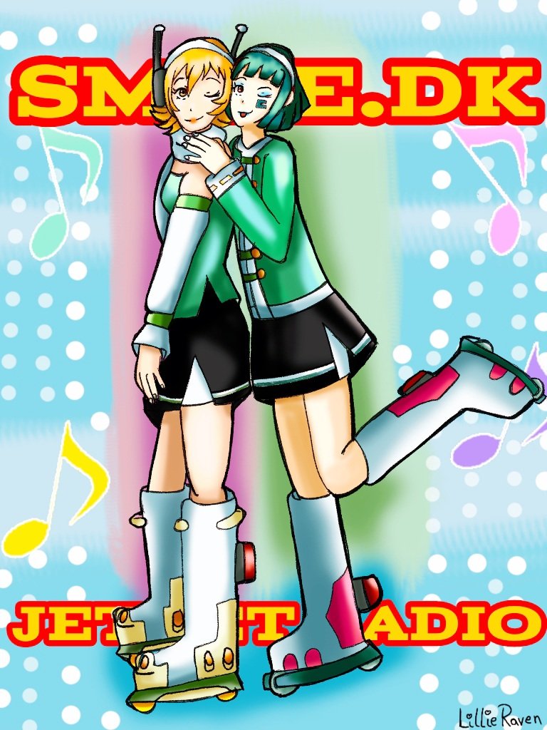 NaiveeAngel's tweet photo. Gum and Mew dressed up as Smile dk 📻🎶
#jetsetradio #jsr #gum #mew #SEGA #art #artwork #digitalart #digitalartwork #drawingart #digitaldrawing #digitalpainting #fanart #fandrawing #ibisPaintX #smiledk https://t.co/kRZmI5u8JE