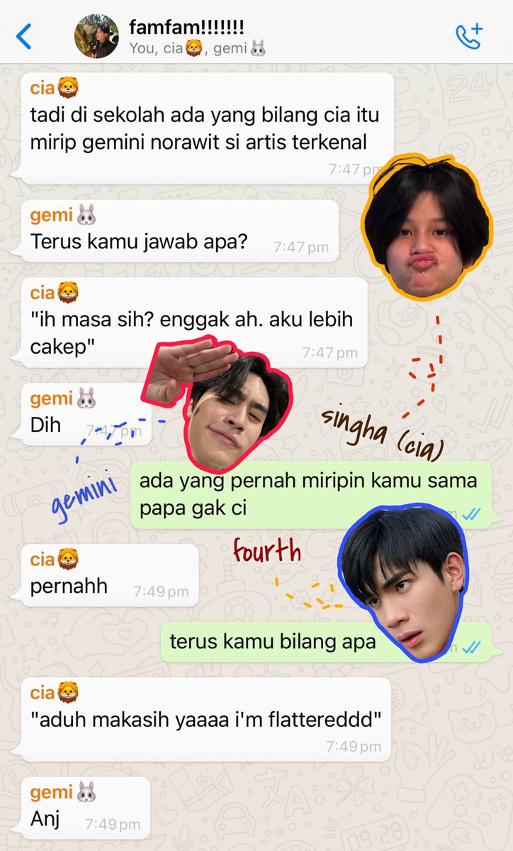 jiromew's tweet photo. a geminifourth au

— the superstar sanctuary. 

geminifourth, dua aktor legendaris yang sudah berpisah kerja sejak usia 20-an, sebenarnya telah menikah dan berkeluarga. tak ada yang tahu bahwa mereka adalah orang tua dari seorang aktris remaja terkenal. https://t.co/e9fidW7tyF