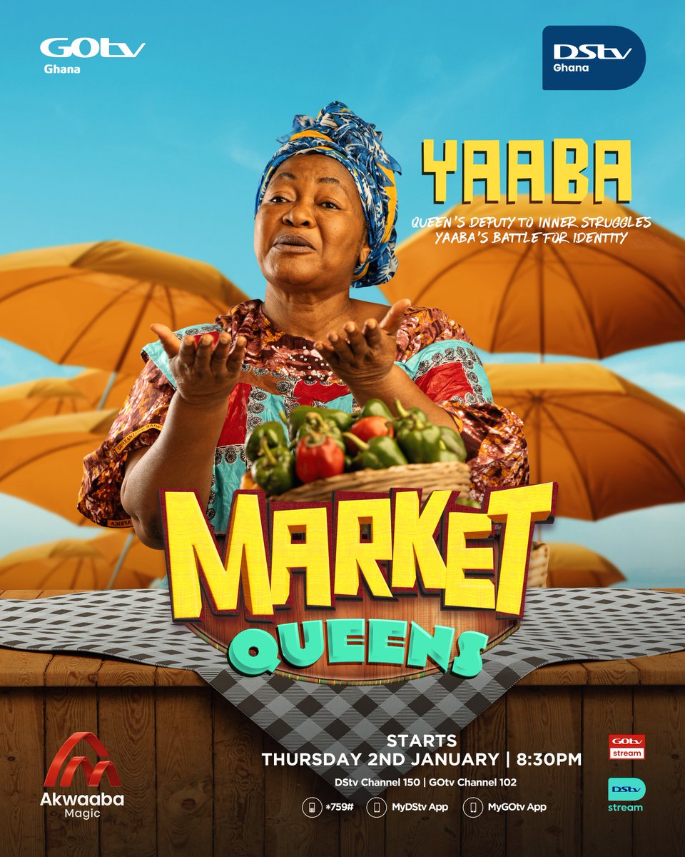 AkwaabaMagic's tweet photo. ๐ฅ๐ฅ๐ฅIT'S TONIGHT!๐ฅ๐ฅ๐ฅ All roads lead to the biggest market on #AkwaabaMagic
Our #MarketQueens are here!๐คผโโ๏ธ. Watch the premiere at 8:30pm on DStv CH 150 | GOtv CH 102.
Reconnect now on the #MyDStv: https://t.co/ndlprm1V3j or #MyGOtv app: https://t.co/3LZRPoBwPV https://t.co/FE4pqoyVk0