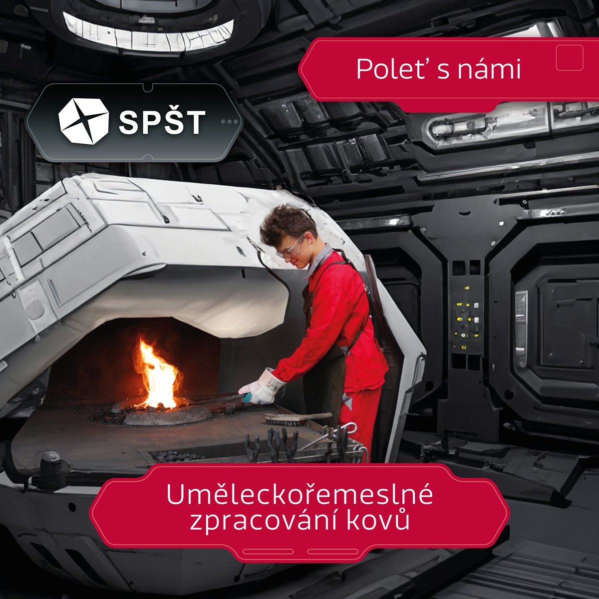spstrebic's tweet photo. Ukovej si svůj vesmírný meč! 🔥⚔️
Také ve vesmíru se může porouchat nějaká součástka, kterou je potřeba rychle vyrobit! I tady platí, že řemeslo má zlaté dno. Pokud tě baví práce se železem, ale zároveň jsi tak trochu umělec, je tohle přesně pro tebe. https://t.co/dhtYqQoLDO