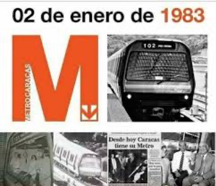 Caracas, 1983. Tal día como hoy entró en funcionamiento el Metro de Caracas. Fue inaugurado por el entonces presidente de la República de Venezuela, Luis Herrera Campins