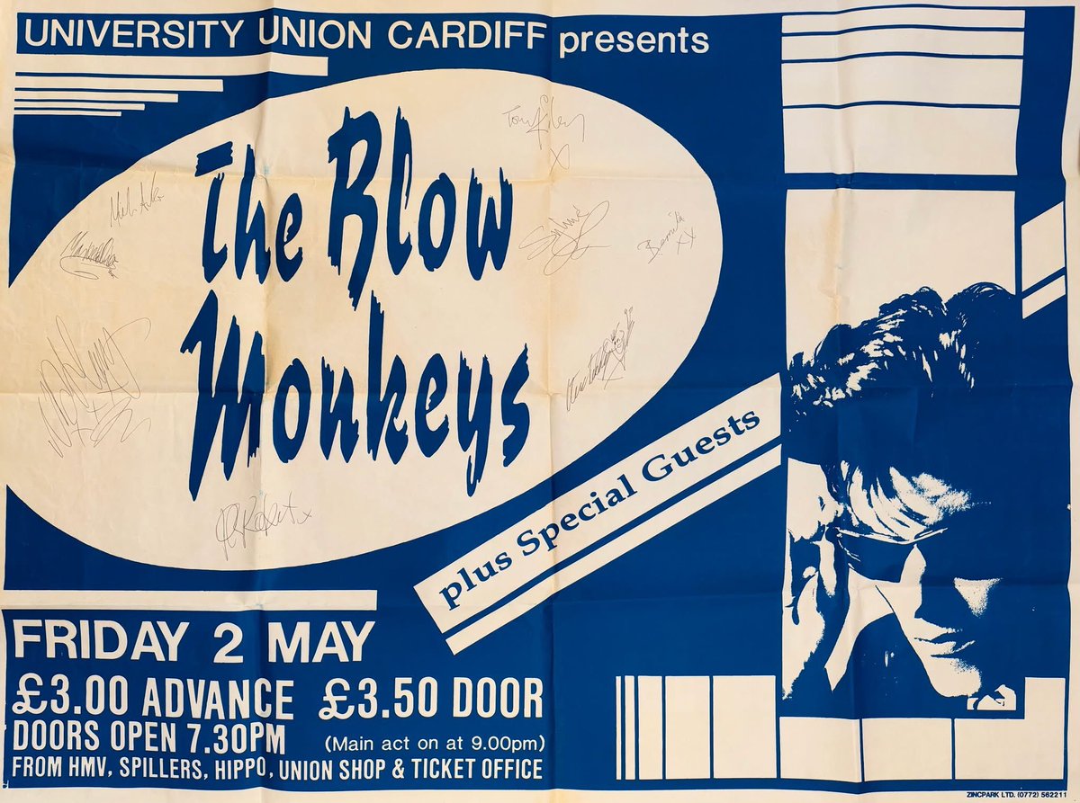 Cardiff Music History | Hanes Miwsig Caerdydd (@cardiffmh) on Twitter photo The Blow Monkeys - Cardiff University - 2nd May 1986 poster (signed)
Archive item: 322 / Patreon purchase: 164
<a href="/theblowmonkeys/">@theblowmonkeys.bsky.social</a> <a href="/cardiffunilib/">Cardiff University Libraries</a> #caerdydd #cymru #cardiff #wales #cardiffmusichistory The Blow Monkeys - Cardiff University - 2nd May 1986 poster (signed)
Archive item: 322 / Patreon purchase: 164
<a href="/theblowmonkeys/">@theblowmonkeys.bsky.social</a> <a href="/cardiffunilib/">Cardiff University Libraries</a> #caerdydd #cymru #cardiff #wales #cardiffmusichistory
