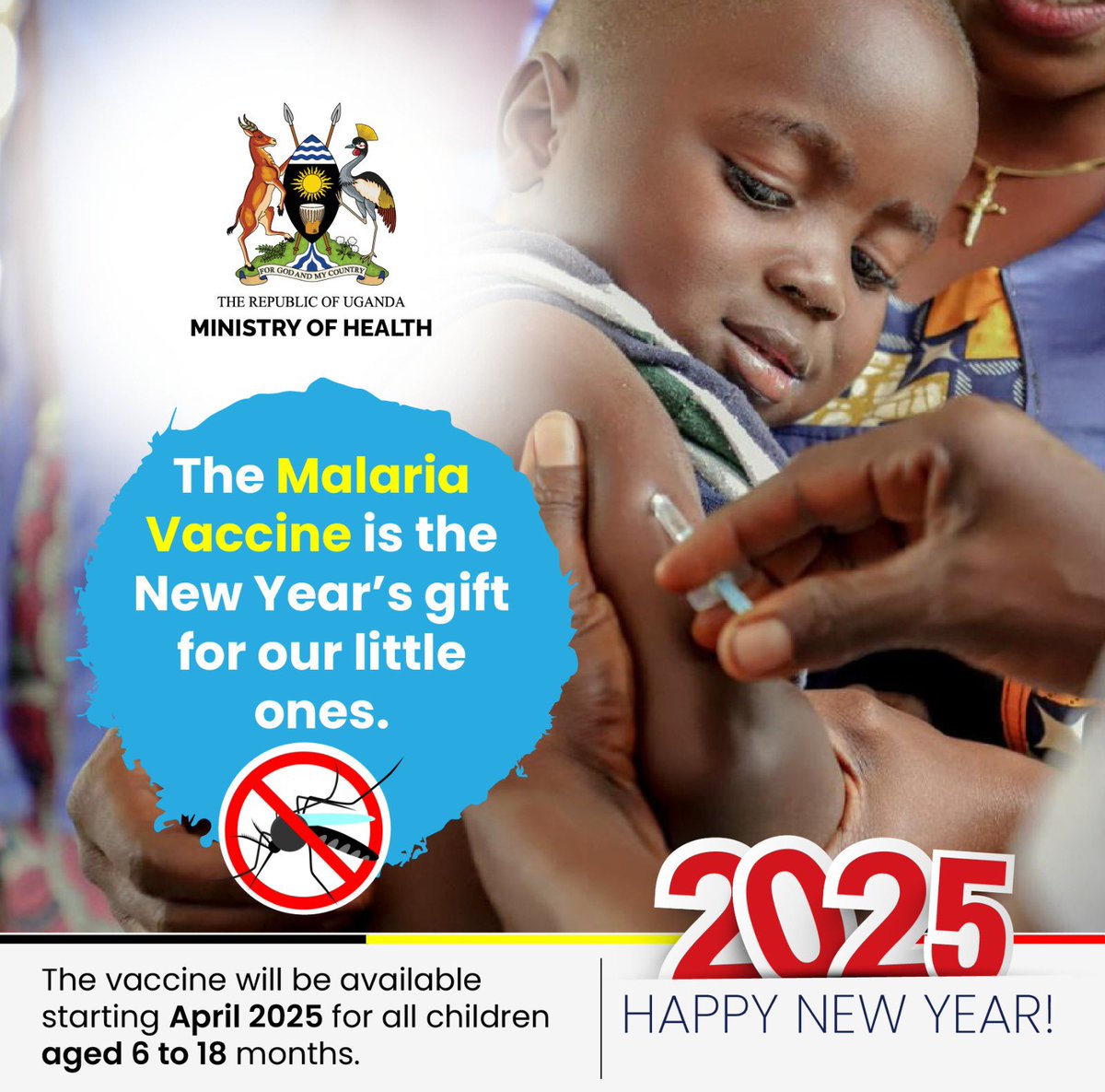 The Malaria vaccine is the New Year’s gift for our little ones. 
Happy New Year ! 🎊