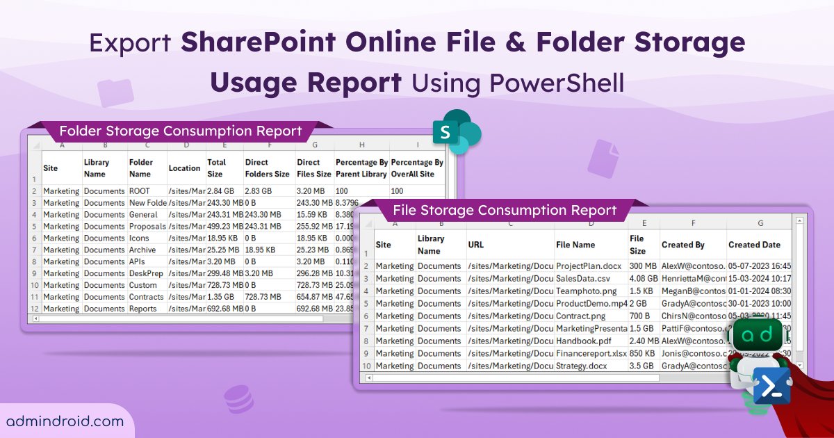 AdmiinDroid's tweet image. Sick of manual #SharePointOnline storage checks? This #PowerShellScript does it for you - export file/folder metrics into easy CSV reports!

✅ File &amp;amp; Folder storage consumption reports ✅ Schedule-friendly

Try it now! 👉 github.com/admindroid-com…

#Microsoft365 #PnPPowerShell