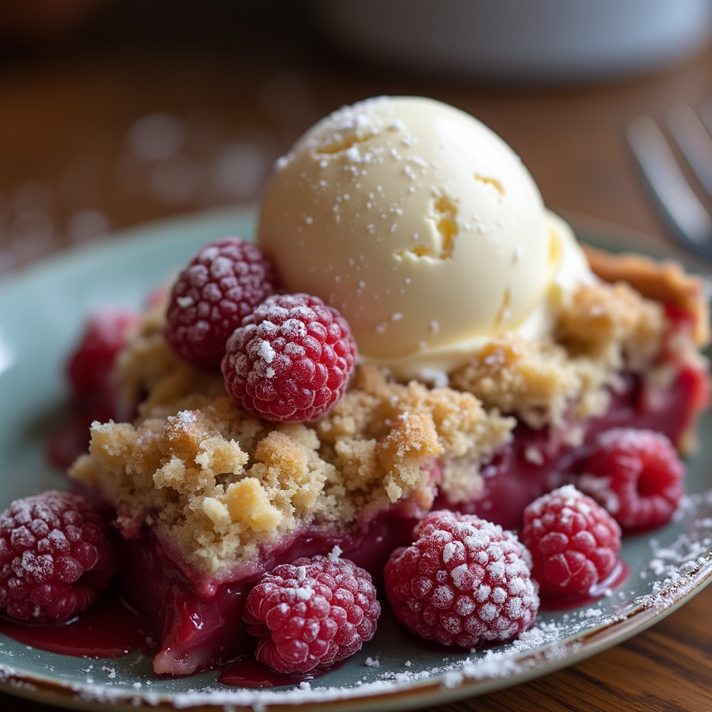 cookiecloud's tweet image. Raspberry White Chocolate Crumble
&quot;Raspberries and white chocolate come together in a sweet, tart crumble 🍇🍫 Perfect for any dessert lover! #WhiteChocolate #RaspberryCrumble&quot;