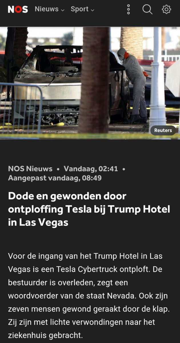 If you wonder why journalism is no longer trusted, this <a href="/NOS/">NOS</a>  headline is illustrative. 

The frame is misleading enough for most of their readers to think that a Tesla battery caused this and subtle enough for NOS to deny their bias.