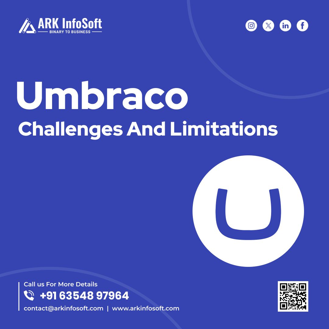 Umbraco offers great customization but requires expertise in ASP.NET Core, advanced configurations, and handling fewer plugins. It can be complex for non-developers and may incur extra costs for enterprise features or large-scale performance tuning.