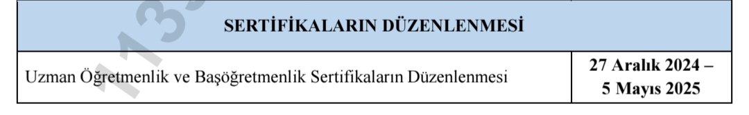 kılavuza pek uyulmamaktadır. Eğitimlerini bitirip uzman veya başöğretmenlik sertifikalarını bekleyen öğretmenler bakanlığın bir an önce sertikaları onaylamasını ve hak edişlerinin 15 ocaktaki maaşa yansıtılmasını beklemektedir.<a href="/tcmeb/">Millî Eğitim Bakanlığı</a> <a href="/Yusuf__Tekin/">Yusuf Tekin</a>
