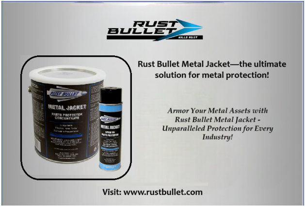 rustbullet's tweet image. Introducing #RustBullet #MetalJacket—the ultimate solution for metal protection! This non-greasy, non-tacky film shields metals from rust, corrosion, and environmental elements. With a wide temperature range and flexible application. rustbullet.com/rust-bullet-me…
#MetalProtection