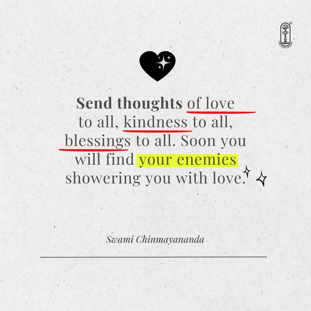 ChinmayaMission's tweet photo. Make 2025 your best year with these powerful quotes by Swami Chinmayananda!
#quotes4you #quotes4life #quotestolivebyforever #quotestoday #positivequotestoday #lifelessonslearned #lifequotestoliveby #lessonslearnedinlife #lessonslearned #2025 https://t.co/bt2ZUMq9cR