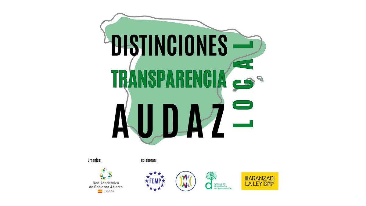 MeseguerYebra's tweet photo. Con la colaboración de la @REDFEMP_TyP, la @fundlocal y @aranzadilaley, @RagaEsp convoca la I Edición de las distinciones AUDAZ a la transparencia local. Toda la información sobre categorías, candidaturas, fechas, etc., podéis encontrarla en esta web 👉
https://t.co/5FNsLW29T5 https://t.co/zunyvdDBVS