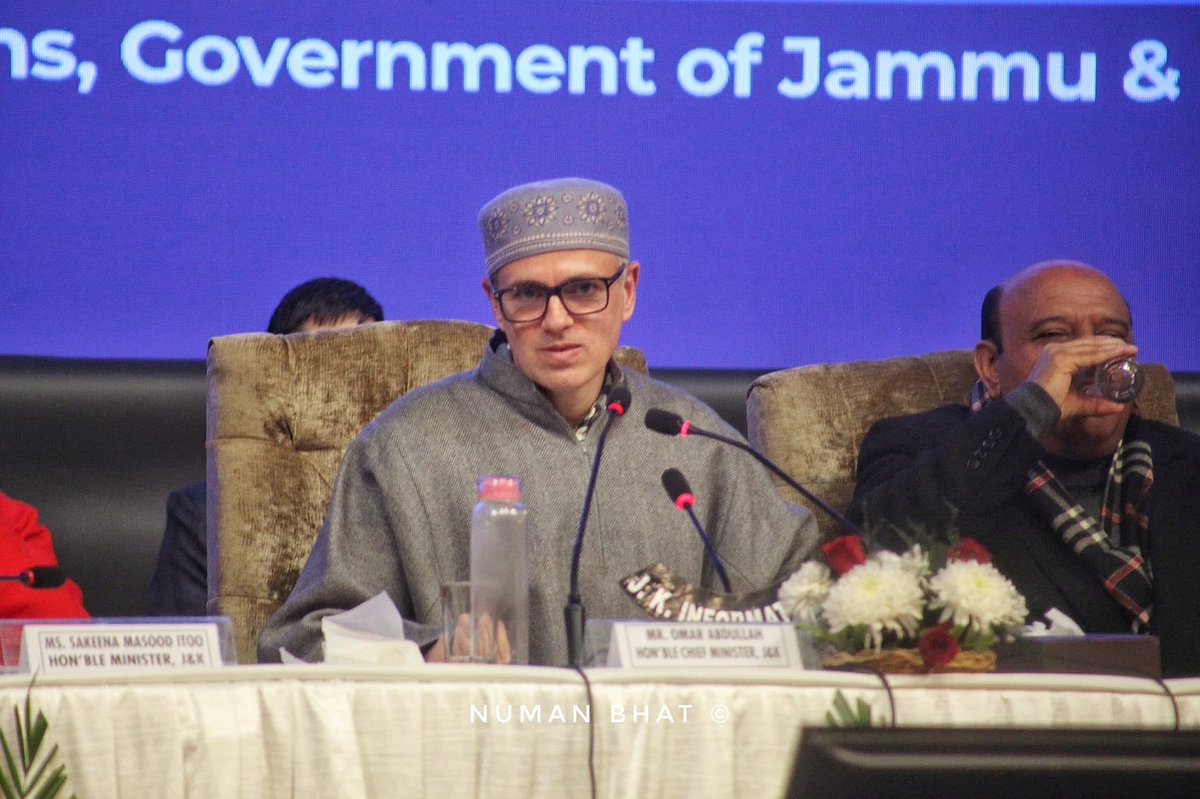 J&amp;K Chief Minister Omar Abdullah, accompanied by Deputy Chief Minister Surinder Kumar Choudhary, the entire cabinet, and Chief Secretary Atal Dullo, addressed their first press conference at SKICC in Srinagar on Thursday.  

Photo by: <a href="/NumanBhat1/">Numan Bhat</a>
<a href="/OmarAbdullah/">Omar Abdullah</a>
#kashmir #srinagar