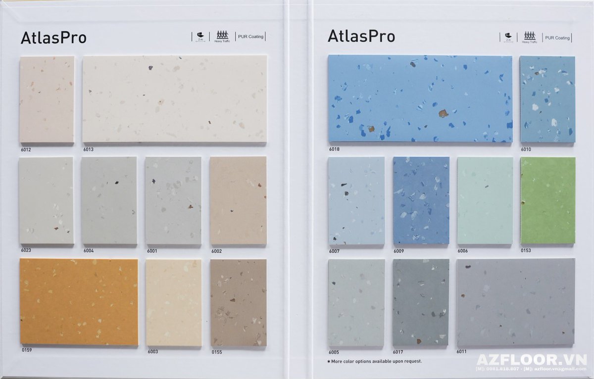 Az_floor's tweet image. Sàn vinyl cuộn kháng khuẩn #Atlaspro
Là dòng vinyl cuộn chuyên cho bệnh viện, y tế, trạm xá, phòng mổ, nha khoa, spa... Với các tính năng vượt trội kháng khuẩn, chống nấm mốc, dễ vệ siny, tiệt trùng.
Size: 2m x 20m x 2mm
azfloor.vn
098 181 88 07