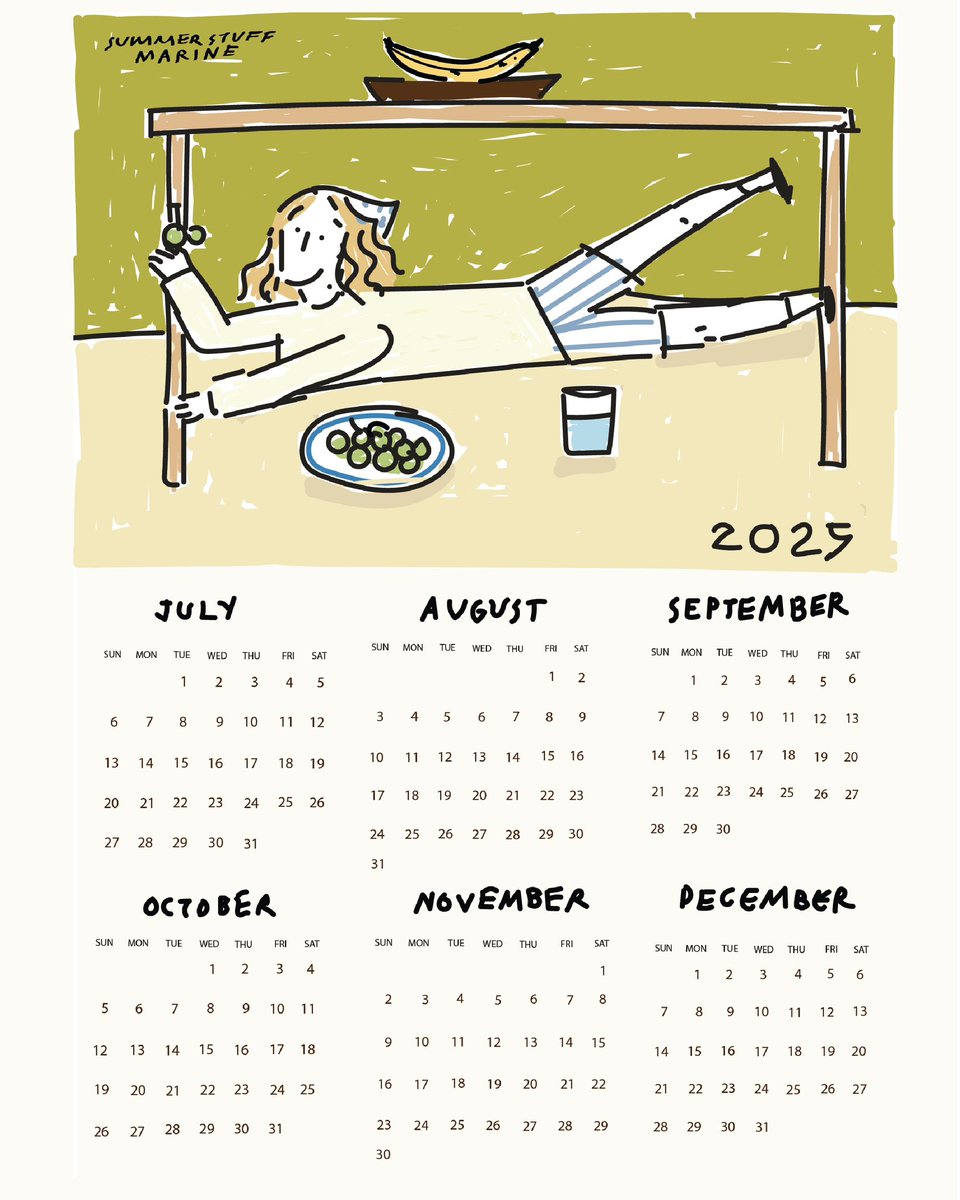SummerstuffM's tweet photo. Giveaway 2025 calendar 🗓️
By : summerstuff.marine 🌞

🛎️ for personal use only 🛋️

ของขวัญปีใหม่เล็กๆน้อยๆจากเรา สามารถเอาไปปริ้นหรือแปะหน้าแพลนเนอร์ได้เลย เป็นไซส์ A3 หวังว่าทุกคนจะชอบนะฮะ 💕

โหลดทางนี้เลยย 🧈 : https://t.co/c4zDrJChNl

#แจกไฟล์ #planner2025 #Giveaway https://t.co/0YeCERLeUy