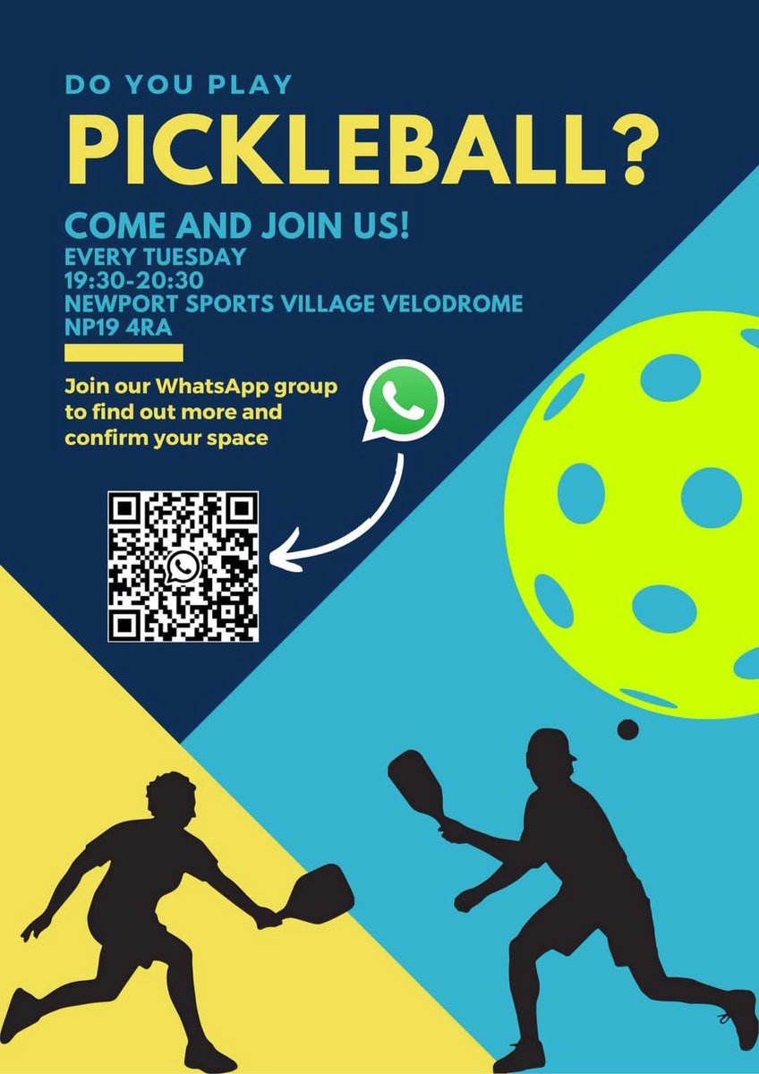 Looking for Weekly Pickleball Players in Newport. 

Hi everyone,
We’ve got a friendly pickleball group that meets every Tuesday from 7:30 PM to 9:30 PM at the Newport Velodrome, and we’re looking for more players to join us!

All levels are welcome, and it’s completely free!