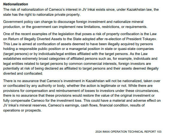 PraiseKek's tweet photo. Could $CCJ's 🇨🇦policy of refusing to import Russian sulfuric acid & license document delays, risking subsoil use target breaches, push Kazakhstan's 🇰🇿 Ministry of Energy to renegotiate JV #Inkai terms? Could $KAP gain a larger stake to offset financial damage to🇰🇿? Termination? https://t.co/KtNW9T0j1D