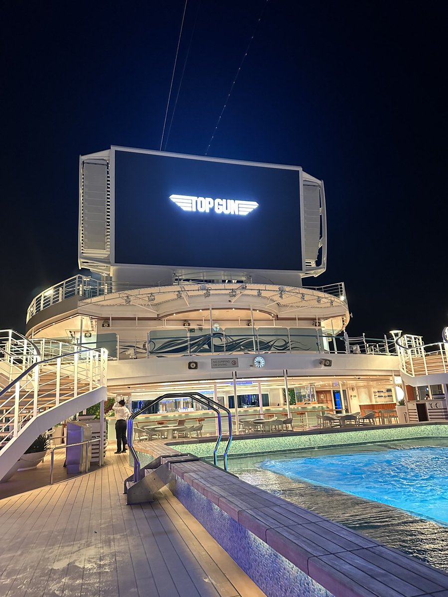 Top gun under the stars in the middle of the Caribbean sea😀⁦<a href="/PrincessCruises/">Princess Cruises</a>⁩