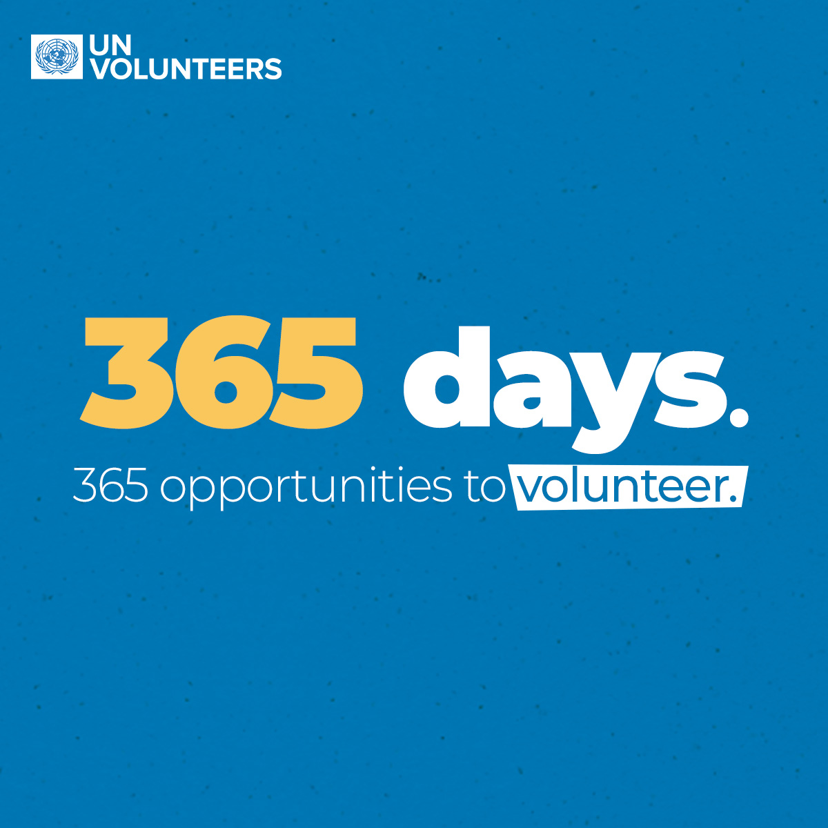 #NewYear = 365 days to take action by volunteering.