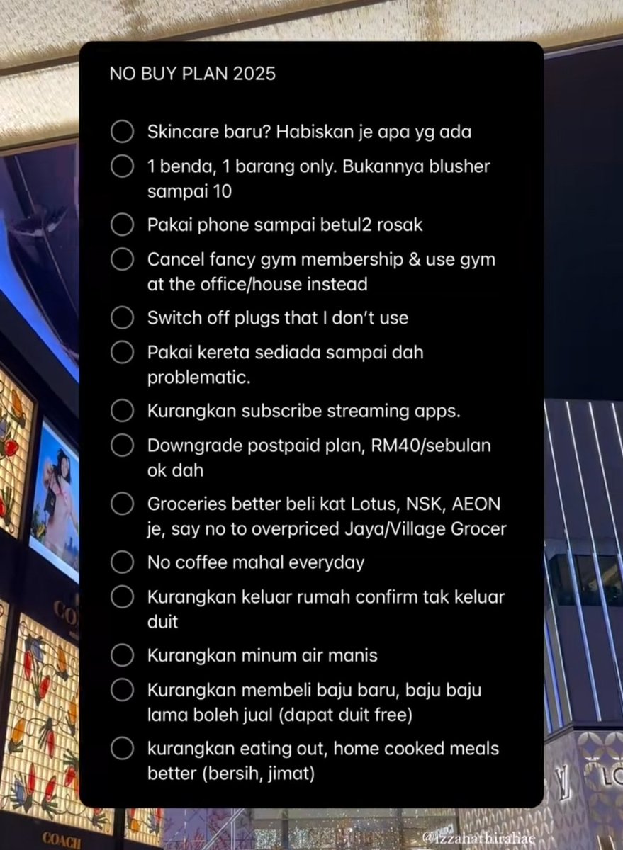 zafranmustafa's tweet photo. Semoga tahun 2025 ini duit simpanan kita lebih banyak daripada yang dibelanjakan. More savings, less spending. 🫶🏻 https://t.co/eUr5tIAvfc