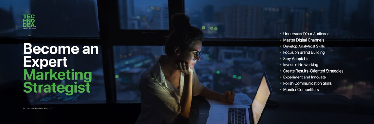 technodea_digi's tweet photo. Become an Expert Marketing Strategist! 🎯

Unlock the skills to lead in the digital age:

Your journey to marketing excellence starts here! 💡
.
.
.
#MarketingStrategist #DigitalMarketing #BrandBuilding #MarketingTips  #GrowYourBusiness #MarketingGoals #TDA #technodea https://t.co/JLWjyDzegV