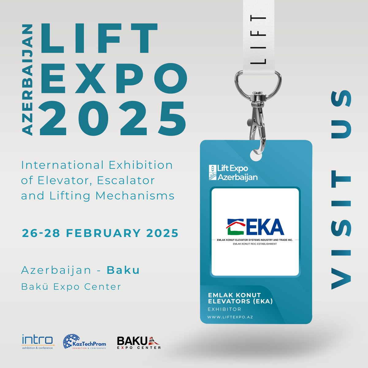 intro_fair's tweet image. 26-28 Şubat 2025 tarihleri arasında Polonya Varşova’da gerçekleşecek olan Lift Expo Poland, Uluslararası Asansör ve Yürüyen merdiven ekipmanları fuarında &quot; &quot;EKA&quot; Emlak Konut Asansör“ yerini aldı.

#ıntrofair #IntroExhibitionConference #liftexpo2025 #azerbaycan #baku #azerbaijan