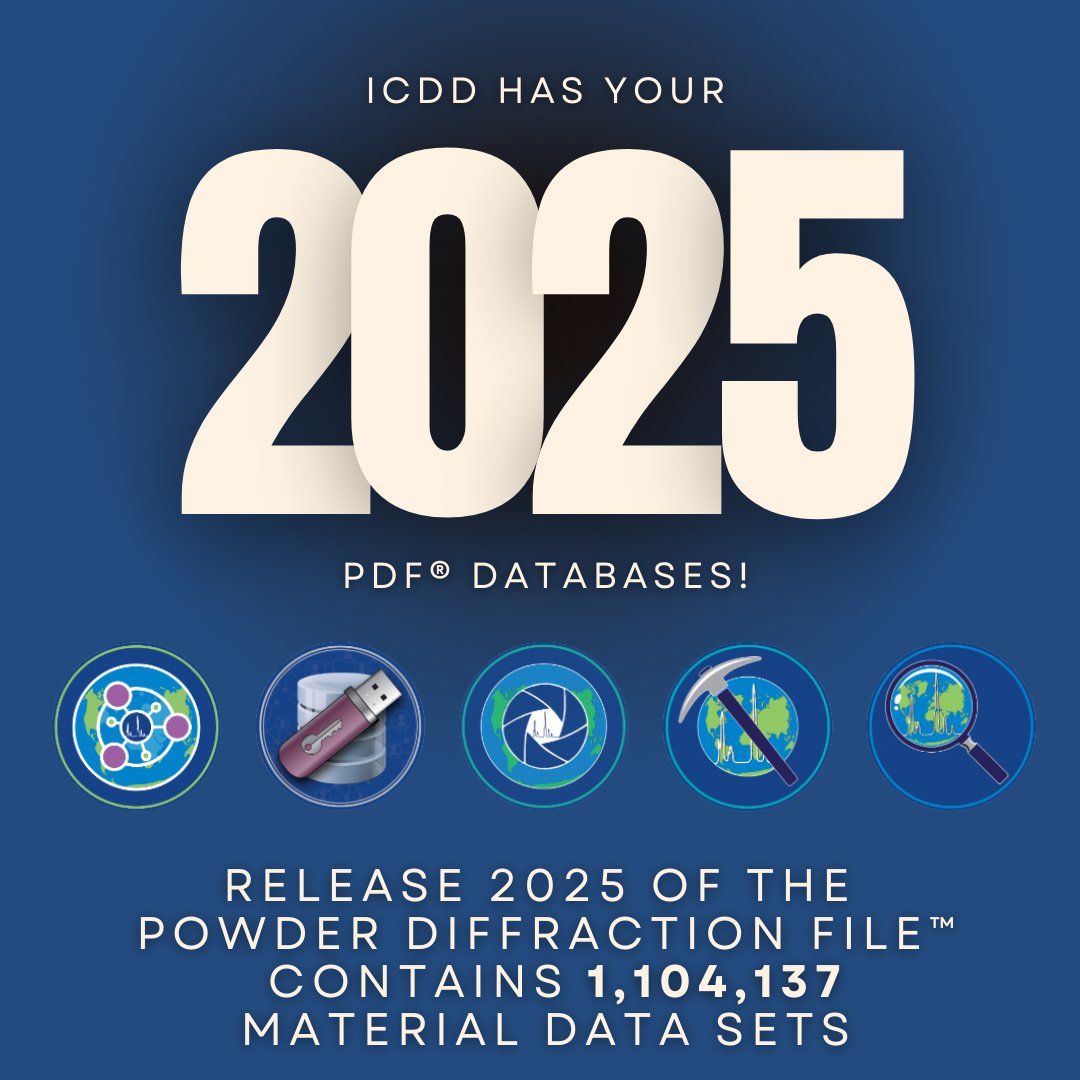 A New Year! May we introduce ourselves again as the world’s largest solid-state collections of minerals, metals and alloys, polymers, active pharmaceuticals, and commercial materials? 

icdd.com/pdf-product-su…