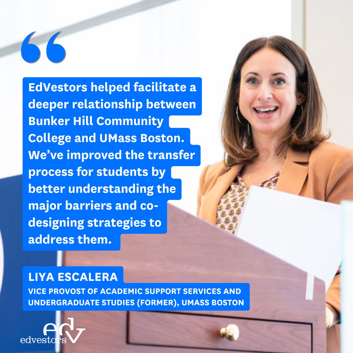 We played a key role in bringing education partners together and facilitating conversations to create more seamless transitions for community college transfer students. Learn more about our impact in improving #careerpathways in 2024: edvestors.org/media/pages/re… #NewSkillsBoston