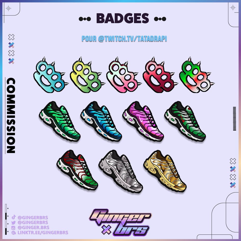 GingerBrs's tweet photo. Compilation des badges réalisée pour @Tata_drapi ✨👑 https://t.co/L6SPiV2v08