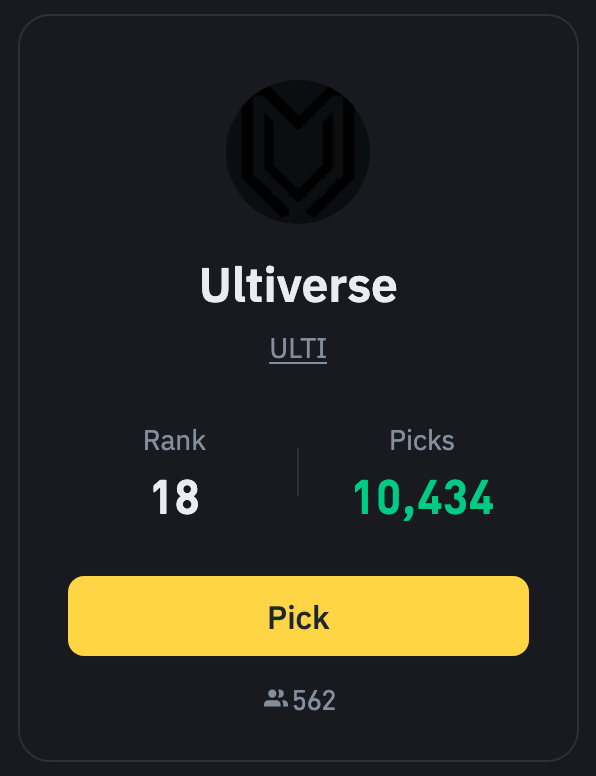 #18 and climbing! 🌟
Thanks to our amazing community's support, ULTI continues to rise.

While AI gaming remains at our core, 2025 will once again reveal Ultiverse's AI potential. Stay tuned for our next major announcements! 🚀

ULTI Red Pocket🧧 shower continues in our Discord,