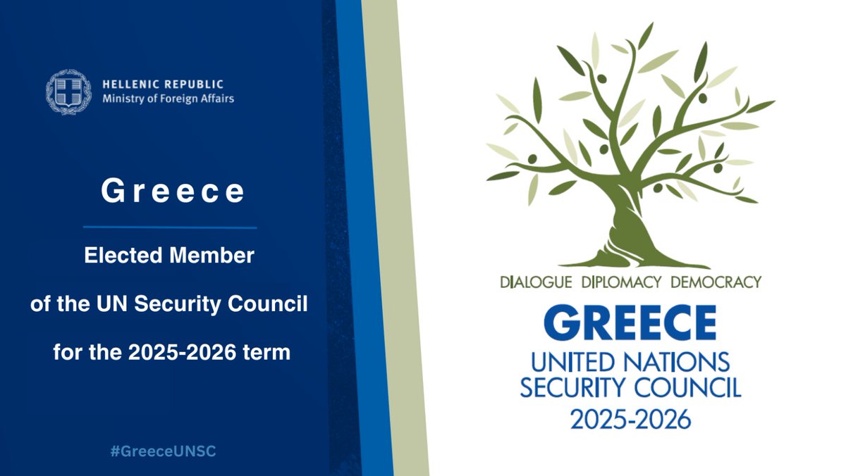 Grecia en España (@greeceinspain) on Twitter photo Mensaje del Ministro de Asuntos Exteriores <a href="/GreeceMFA/">Υπουργείο Εξωτερικών</a>, George Gerapetritis, con motivo del inicio del mandato de Grecia como miembro no permanente del Consejo de Seguridad de las Naciones Unidas
🔗 mfa.gr/en/minister-of… Mensaje del Ministro de Asuntos Exteriores <a href="/GreeceMFA/">Υπουργείο Εξωτερικών</a>, George Gerapetritis, con motivo del inicio del mandato de Grecia como miembro no permanente del Consejo de Seguridad de las Naciones Unidas
🔗 mfa.gr/en/minister-of…