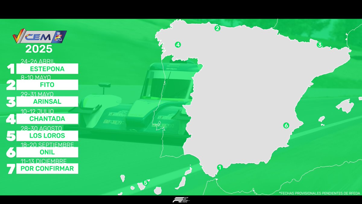 Club Simracing (@club_simracing) on Twitter photo 📅CALENDARIO 2025
CAMPEONATO DE ESPAÑA DE MONTAÑA VIRTUAL by
<a href="/RFEdeA/">Real Federación Española de Automovilismo</a>
Última prueba por confirmar, es posible que no se realice.
Próxima publicación - 3/1/25 20:00H 📅CALENDARIO 2025
CAMPEONATO DE ESPAÑA DE MONTAÑA VIRTUAL by
<a href="/RFEdeA/">Real Federación Española de Automovilismo</a>
Última prueba por confirmar, es posible que no se realice.
Próxima publicación - 3/1/25 20:00H